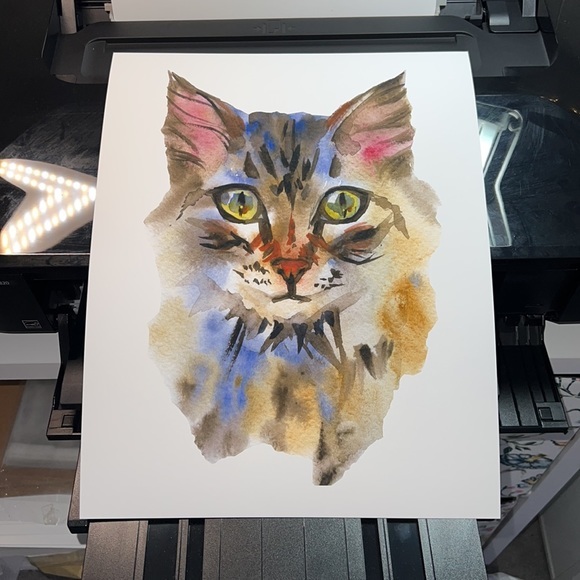 Cute Cat Portrait Wall Art Print Poster Unframed - Picture 7 of 16